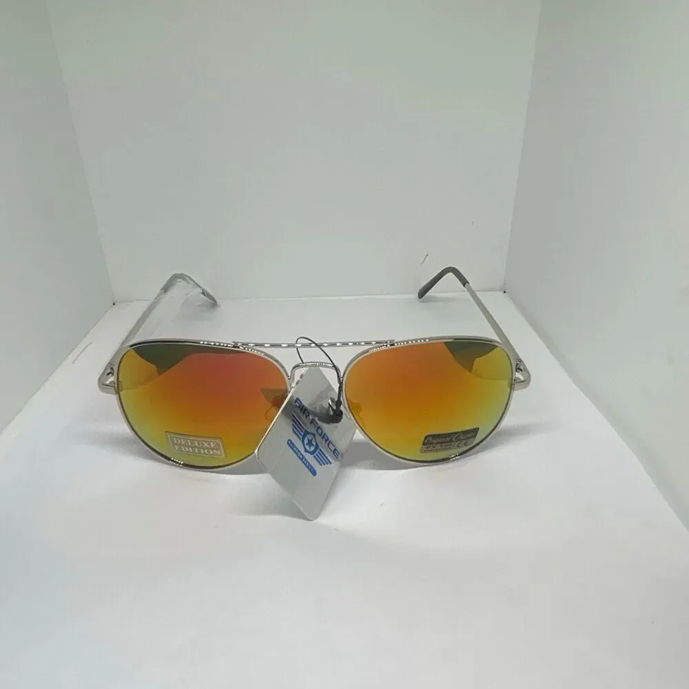 Aviator Style Mirrored Sunglasses UV400 Protection Unisex